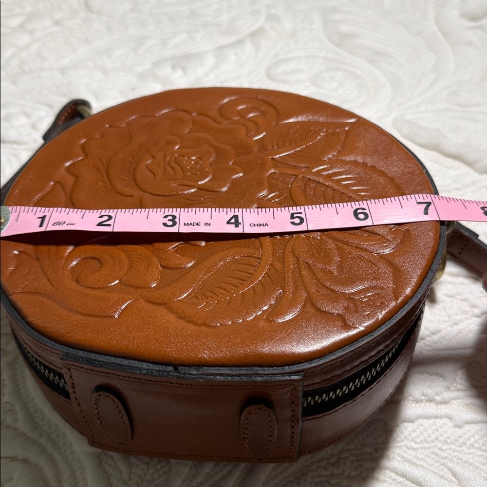 Patricia Nash Devonia Embossed Leather Round Bag - Picture 12 of 12